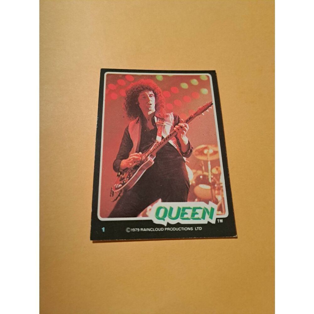 Vintage 1979 Rain Cloud Productions Queen Trading Card #1 Rock Band Memorabilia